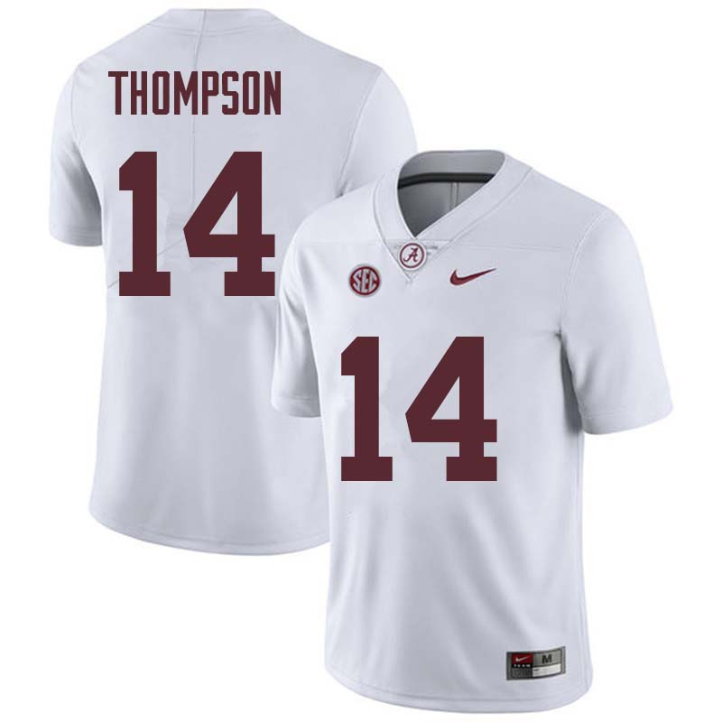 Men #14 Deionte Thompson Alabama Crimson Tide College Football Jerseys Sale-White